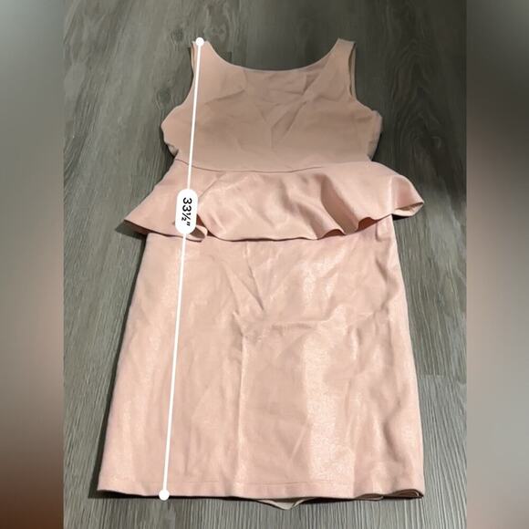 Alice + Olivia Pink Tracey Peplum Sheath Sleeveless Designer Dress Size 4 - Picture 9 of 9
